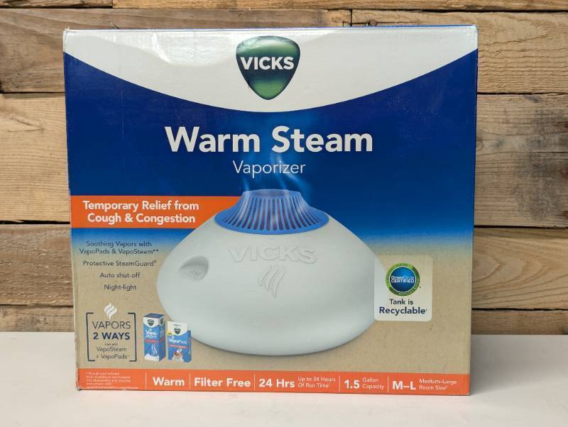 lot 159A image: Vicks Warm Steam Vaporizer Humidifier with Night Light - 1.5gal