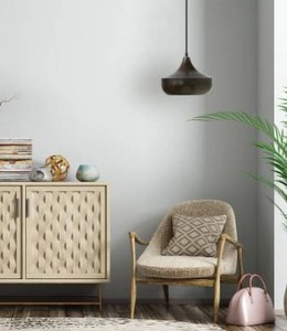 lot 33 image: 9.75 W 1-Light Mychele Bronze and Gold Metal Pendant Light