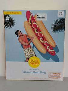 lot 36 image: SUN SQUAD FOOD FLOAT HOTDOG - 6ft 8in