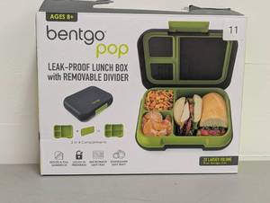 lot 11 image: Bentgo Fresh Pop Lunch Bento Box - CharcoalLime