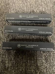 lot 146 image: Lot of 3 Savvy Minerals Lip Gloss Anchors Away by Young Living 0.18 oz Each