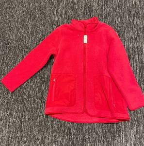 Talbots Woman Red Fleece Zip Front Jacket Size 1X