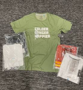 lot 174 image: Group of 5 Hydro Flask Branded T-Shirts, Size Medium