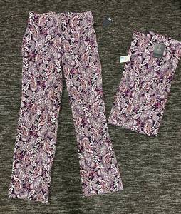 lot 181 image: Set of 2 Starfish Paisley Print Mid Rise Straight Leg Pants Size Small