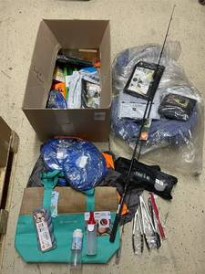 lot 242 image: Large Outdoor Camping and BBQ Lot with Tent, Fishing Rod, and Accessories