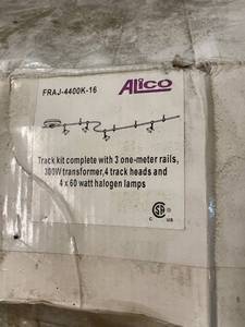 lot 250 image: 3 Alico FRAJ-4400K-16 Track Lighting Kit with Halogen Lamps