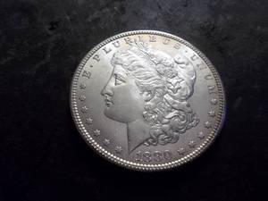 lot 3 image: 1880 S Morgan Silver Dollar