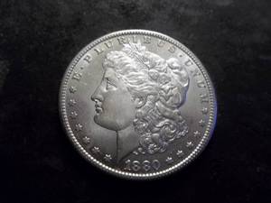lot 4 image: 1880 S Morgan Silver Dollar