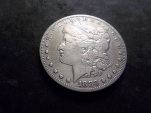 lot 9 image: 1883 S Morgan Silver Dollar