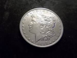 lot 14 image: 1887 Morgan Silver Dollar