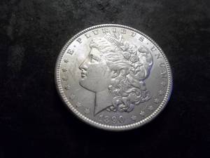 lot 17 image: 1890 Morgan Silver Dollar