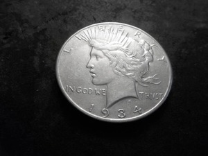 lot 35 image: 1934 S Peace Silver Dollar