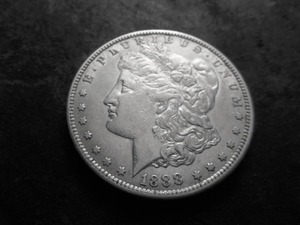 lot 16A image: 1888 S Morgan Silver Dollar