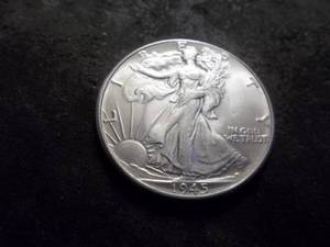 lot 38 image: 1945 Walking Liberty Half Dollar