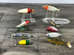 lot 204 image: Lot of 10 Collectible Fishing Lures - see description for more info