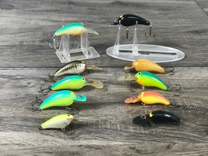 lot 205 image: Lot of 10 Collectible Fishing Lures - see description for more info