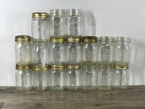 lot 221 image: Lot of 17 Vintage Canning Jars - Ball & Kerr