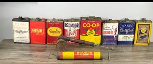 lot 222 image: Lot of Vintage Gasoline Cans - Oil Cans and More