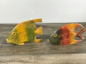 lot 239 image: 2 - Hand Carved Fish
