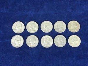 lot 256 image: 10 - Washington Silver Quarters - see description for more info