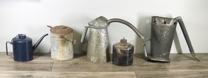 lot 300 image: Lot of Vintage Oil & Gas Cans
