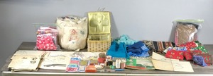 lot 314 image: Sewing Items - Fabric - Patterns - Sewing Box  - Tools - Thread and More