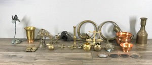 lot 318 image: Lot of Collectible Brass Items and More