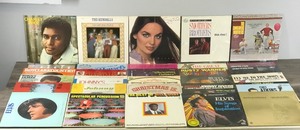 lot 324 image: Lot of Collectible Music Vinyl Records - Elvis - Willie Nelson - Robert Dolan (signed cover) - Bill Cosby & Fat Albert & More