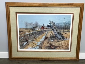 lot 13 image: Framed, Signed & Numbered Les C. Kouba Print - Leavin Shelter - 47095000 AWAG