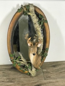 lot 333 image: White Tail Buck 3D Wall Hanging Mirror