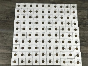 lot 348 image: Lot of 100 Wheat Pennies  - see description for more info