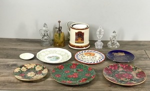 lot 381 image: Collectible Plates - Electric Candle Melter - Perfume Bottle - Oil Dispensers and More