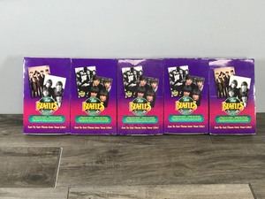 lot 433 image: 5 - Boxes of Collectible Beatles the Band Trading Cards  - All Single Cards in the Boxes - see pictures
