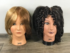 lot 441 image: 2 - Burmax Mannequins Tammie and Keke - Training Mannequins for Hair Stylists