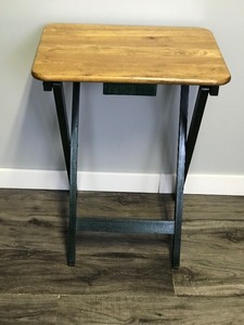 lot 451 image: Fold Up Wooden TV tray