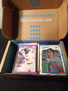 lot 159 image: Box of Dodgers baseball trading cards