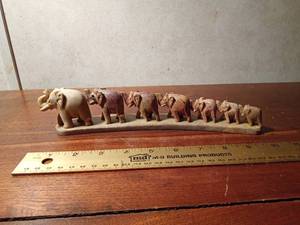 lot 76 image: Stone elephants made in India