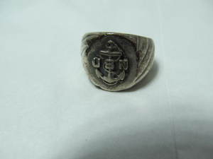 lot 54 image: STERLING SILVER NAVY RING