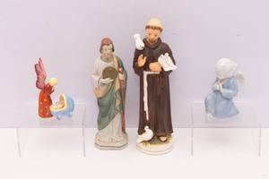 lot 84 image: Angels & Saints Figurines  Lot of 4