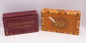 lot 98 image: Lot of 2 Vintage Cigar Boxes
