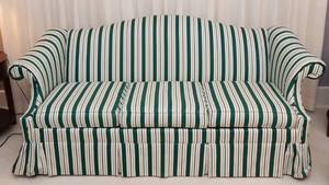 lot 74 image: Vintage Striped Couch - Conovor Chair Company