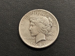 lot 1 image: 1921 Peace Dollar High Relief Key Date ONLY 1,006,473 Minted