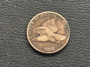 lot 27 image: 1858 Flying Eagle Cent Large Letters