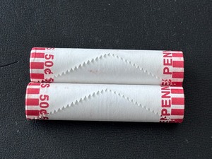 lot 53 image: 2 Lincoln Wheat Cent Rolls