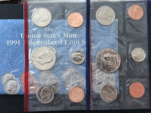 lot 60 image: 1991 P & D Mint Set
