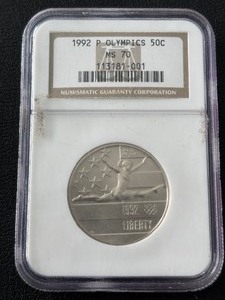 lot 36 image: 1992-P Olympic Half Dollar NGC MS70