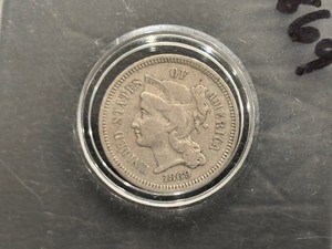 lot 96 image: 1869 3 Cent Nickel