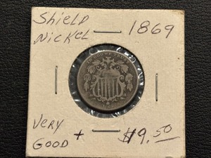 lot 88 image: 1869 Shiel Nickel