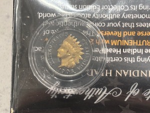 lot 89 image: 1906 Indian Head Cent 24K Gold Black Ruthenium Edition