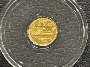lot 92 image: 1200th Ounce .999 Fine Gold Round